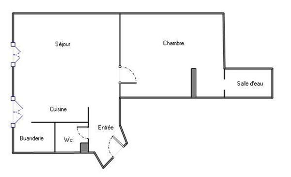 Viroflay (78220) SECTEUR VIROFLAY ARCADES - BOX INCLUS - 2 pièces de 43 m² - CHARME de l'ANCIEN et au CALME - REFAIT A NE