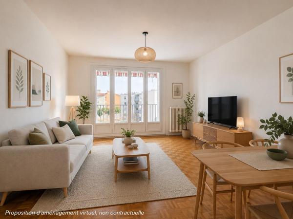 T3 aux volumes généreux avec balcon sans vis-à-vis