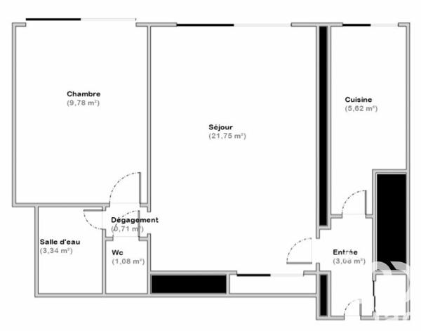 Apartment for sale 2 rooms 45 m² Paris 18