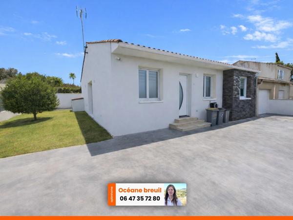 Maison de plain-pied entièrement rénovée avec piscine à vendre FLORENSAC (34)