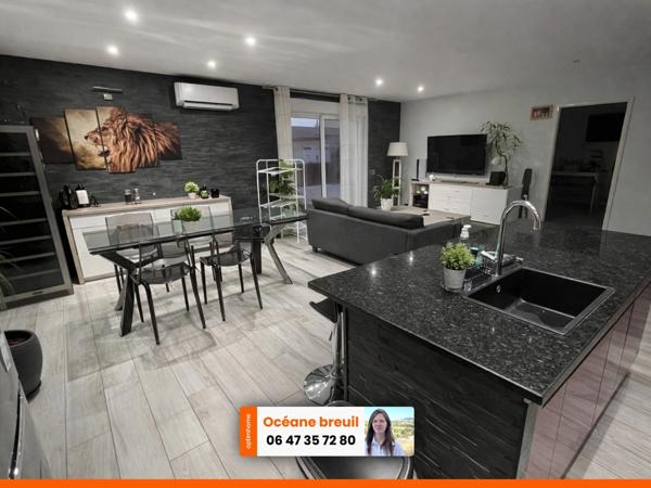 Maison de plain-pied entièrement rénovée avec piscine à vendre FLORENSAC (34)