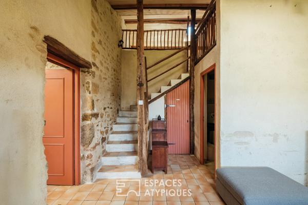 Maison principale avec grand gîte meublé, deux petits gîtes et piscine