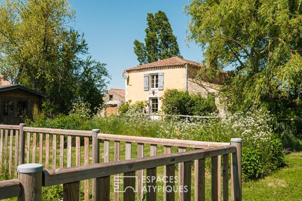Maison principale avec grand gîte meublé, deux petits gîtes et piscine