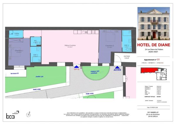 Vente Appartement 3 pièces 95 m2 à Anet