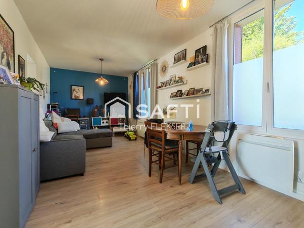 Parmain – Appartement en rez-de-chaussée avec jardin, garage et cave