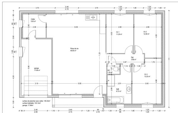 Maison 4 pièces - 103 m²