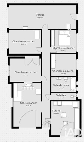 Maison à vendre 5 pièces 107 m² Coutras