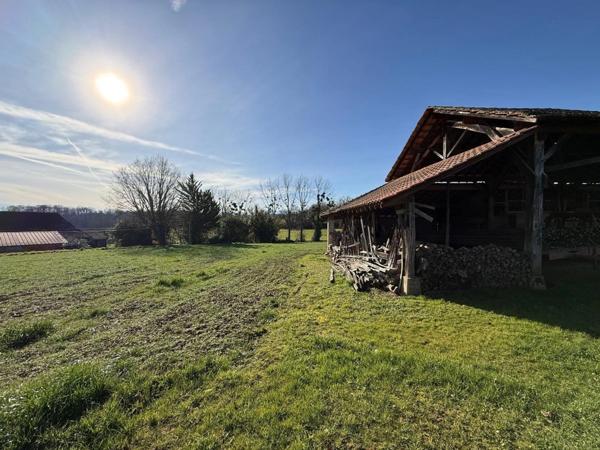 Dpt Hautes Pyrénées (65), à vendre SADOURNIN corps de ferme avec maison T6 de 125m² + grandes dépendances attenantes sur 8280 m² de terrain, au calme