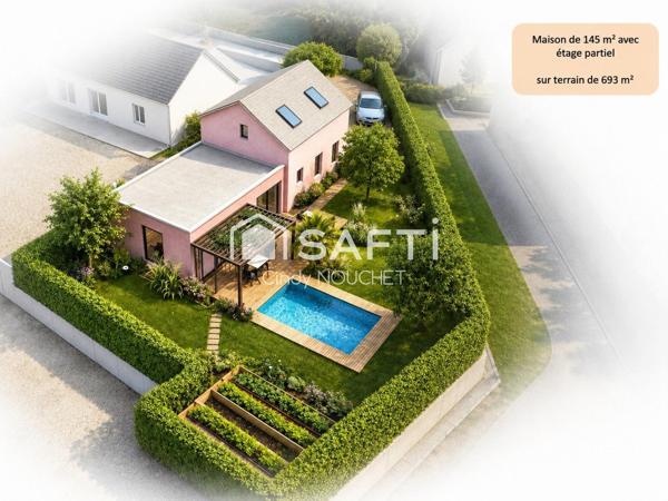 Un terrain constructible et viabilisé, libre de tout constructeur.