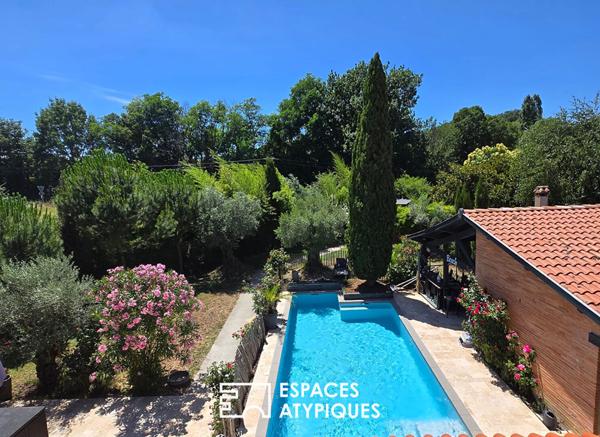 Maison familiale avec jardins en terrasses et piscine Toulouse Est