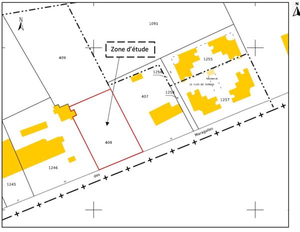 Terrain constructible 990 m2 viabilisé, plat et libre de constructeur