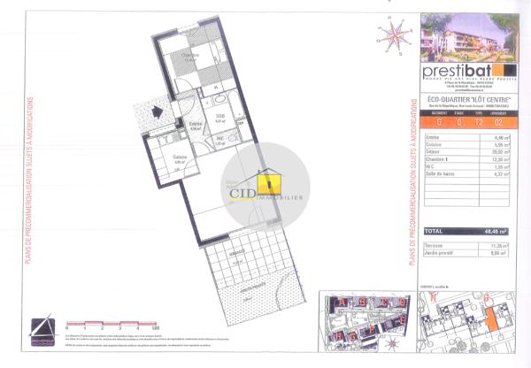Joli T2 de 48 m² avec rez de jardin de 22 M² environ - Garage - Parking Détails des diagnostics énergétiques