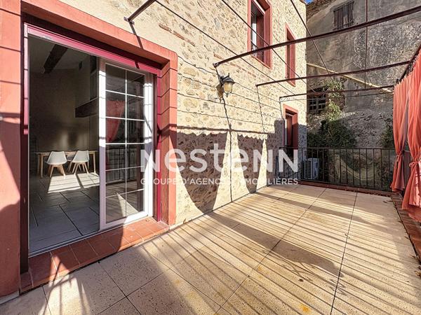 Maison en pierre rénovée avec T2 indépendant, suite parentale, terrasse, cour privative et garage ? Argelès-sur-Mer village