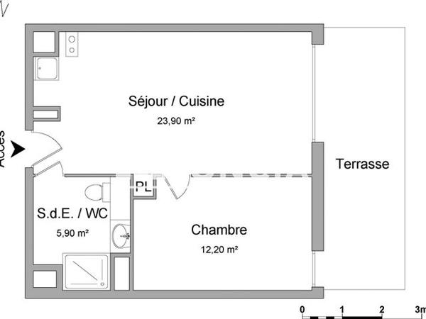 Location Appartement 2 pièces 41.8 m² - DOMAINE DES JARDINS DE BOHEME BAT C2 ETG 4 APT 42 - 267 RUE RAIMON DE TRENCAVEL Montpellier 34070