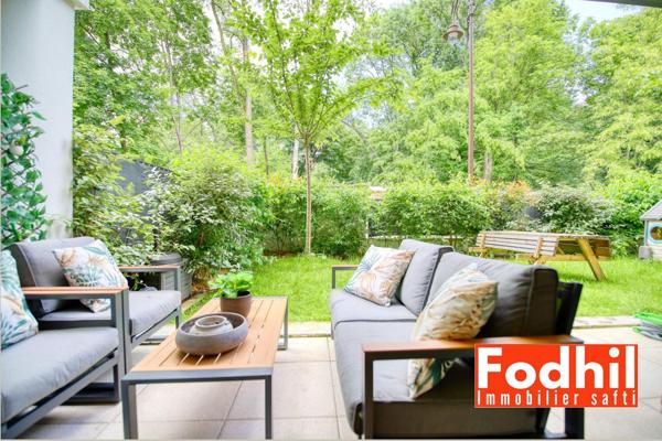 Appartement 3 pièces 66 m² avec terrasses- jardin de 70 m² et un parking.