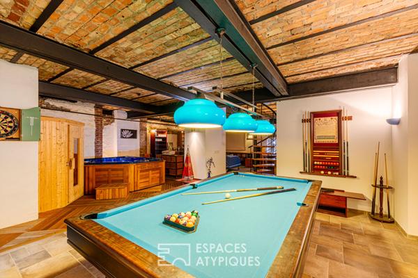 Grand loft sur trois niveaux avec espace bien-être et salle de cinéma à Argenteuil
