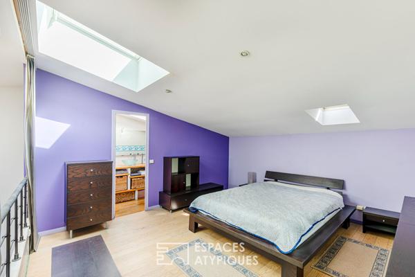 Grand loft sur trois niveaux avec espace bien-être et salle de cinéma à Argenteuil