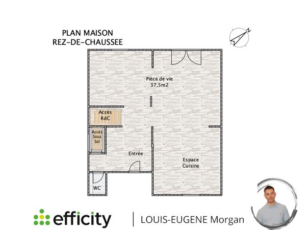 Maison 6 pièces - 91 m² Exclusivité efficity