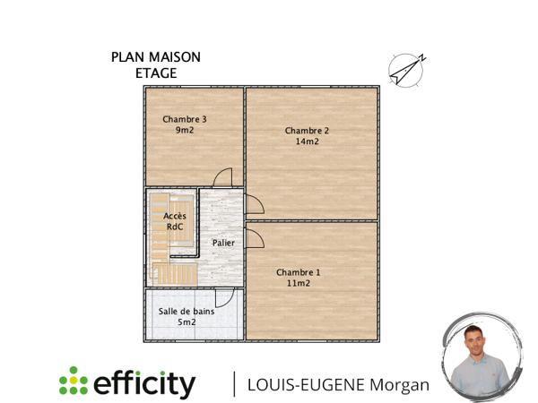Maison 6 pièces - 91 m² Exclusivité efficity