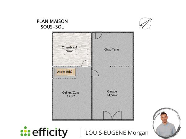 Maison 6 pièces - 91 m² Exclusivité efficity