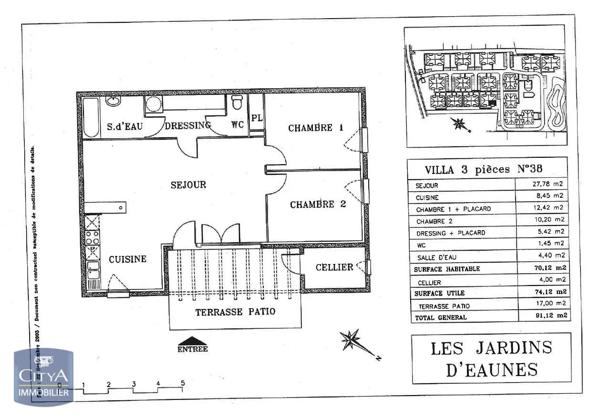 Maison à louer 3 pièces 70.2m² Eaunes (31600)