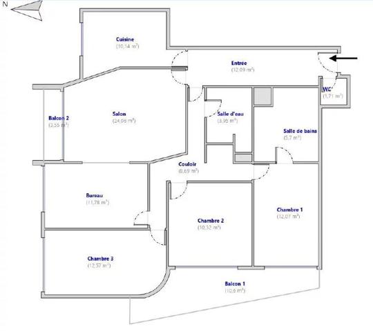 Appartement – 114m² – Paris 15ème