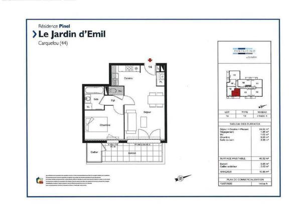 Appartement 2 pièces - 44470 Carquefou