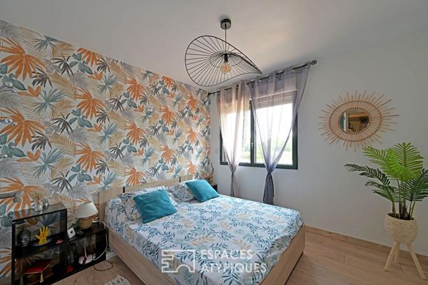 Entre ville et nature, une maison contemporaine avec vue sur les chevaux à Lattes