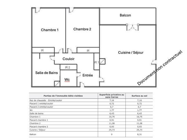 Appartement 3 pièces - 67 m²