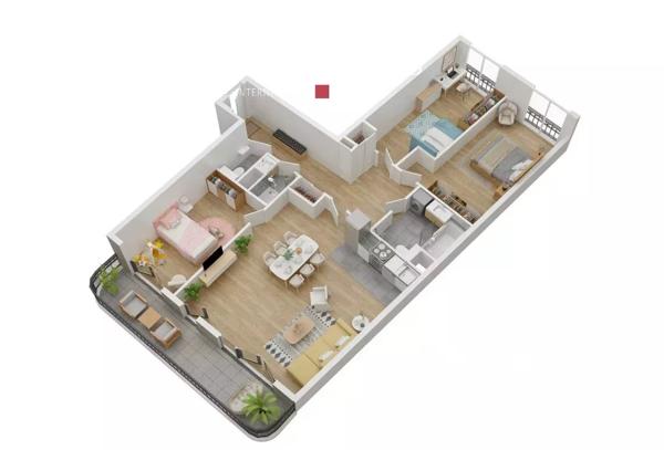 LEVALLOIS – appartement 4 pièces traversant avec balcon, idéalement situé