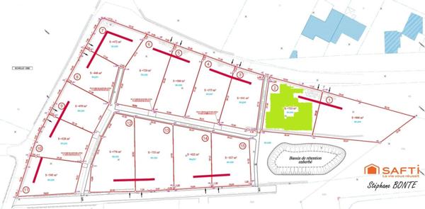 Terrain de 723 m² viabilisée (lot 2) – Le Puy