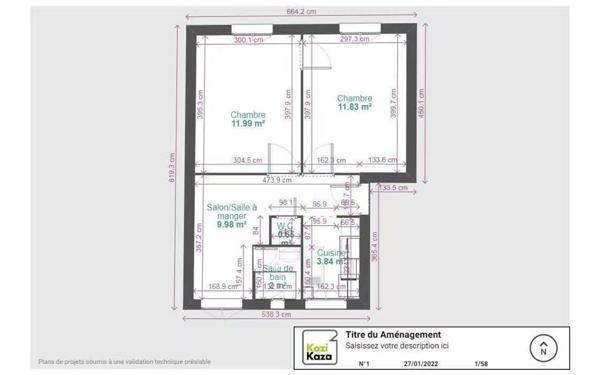 Appartement à vendre    3 pièces •  Paris 18