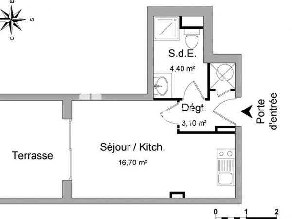 Location Studio 24.2 m² - 53 ROUTE DE LYON Avignon 84000