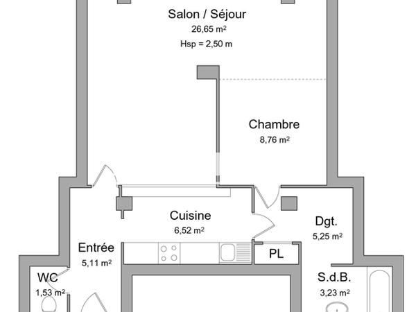 Location Appartement 2 pièces 57.05 m² - 13 BOULEVARD JOFFRE Nancy 54000