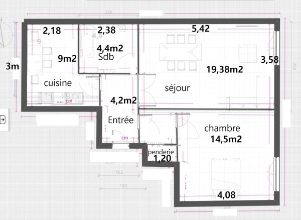 Appartement à vendre 2 pièces AMIENS (80)