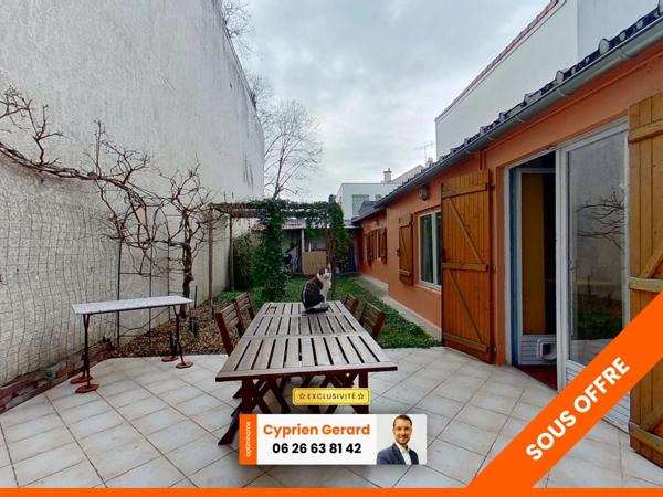 Bien rare aux portes de Paris – Appartement mixte de plein pied à usage d’habitation avec jardin privatif