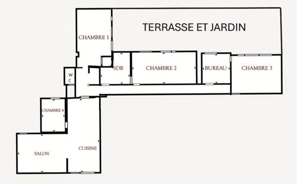 Bien rare aux portes de Paris – Appartement mixte de plein pied à usage d’habitation avec jardin privatif