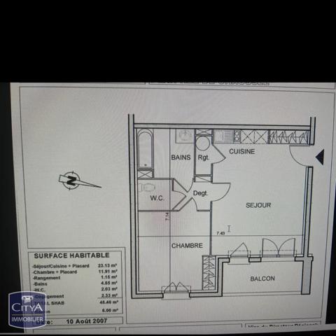 Appartement à vendre 3 pièces 61m² Danjoutin (90400)