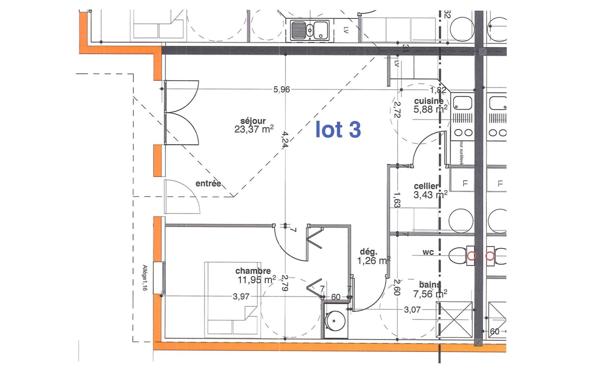 Appartement à vendre    2 pièces • 53,20 m2 Biscarrosse
