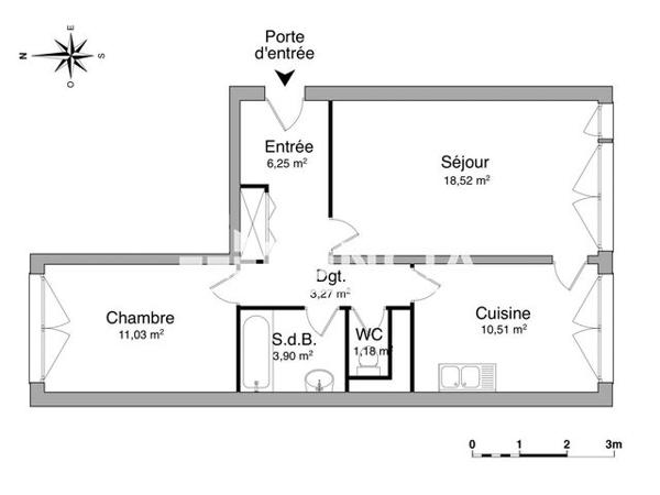 Location Appartement 2 pièces 53.58 m² - 15 A 19 RUE ALIX LE CLERC Nancy 54000