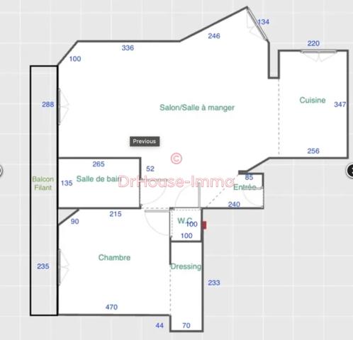 Appartement à vendre 3 pièces de 58 m²