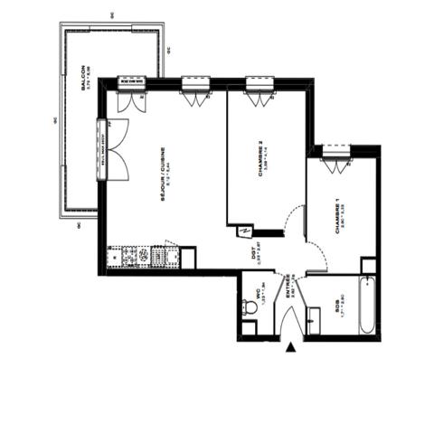 Appartement neuf T3 à Dugny