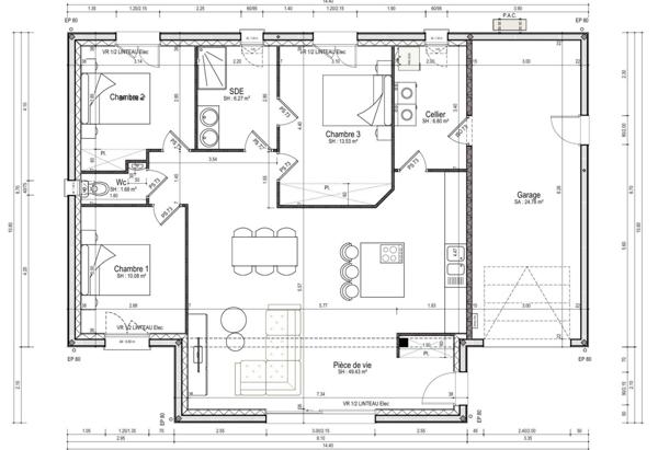 Maison à SAINT-LANGIS-LES-MORTAGNE, 61400 - 4 pièces 97m²