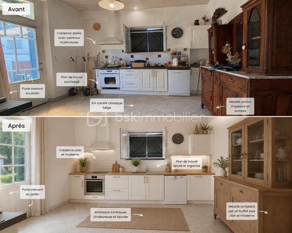 À vendre, maison mitoyenne d’environ 70 m², située sur un terrain clos et arboré de 706 m², offrant un beau potentiel.

Elle se compose, au rez-de-chaussée, d’une entrée, d’une cuisine indépendante avec accès direct au jardin et à la cave, d’un salon, d’une salle d’eau et d’un WC indépendant.

À l’étage, une mezzanine dessert une chambre.

À l’extérieur, vous profiterez d’une terrasse, d’un carport, d’un atelier ainsi que d’une annexe offrant de nombreuses possibilités d’aménagement (travaux à prévoir).

Les + du bien :

* Terrain clos et arboré de 706 m²
* Chauffage au sol
* Terrasse
* Cave
* Carport
* Atelier et annexe
* Beau potentiel d’aménagement

⚠️Quelques travaux de rafraîchissement, sont à prévoir.

⚠️La porte de la cuisine donnant accès au jardin ainsi qu’une fenêtre du salon sont équipées de simple vitrage

Diagnostics en cours.

Pour plus d’informations ou pour organiser une visite, n’hésitez pas à me contacter.
