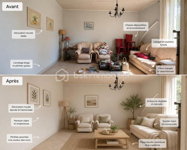 À vendre, maison mitoyenne d’environ 70 m², située sur un terrain clos et arboré de 706 m², offrant un beau potentiel.

Elle se compose, au rez-de-chaussée, d’une entrée, d’une cuisine indépendante avec accès direct au jardin et à la cave, d’un salon, d’une salle d’eau et d’un WC indépendant.

À l’étage, une mezzanine dessert une chambre.

À l’extérieur, vous profiterez d’une terrasse, d’un carport, d’un atelier ainsi que d’une annexe offrant de nombreuses possibilités d’aménagement (travaux à prévoir).

Les + du bien :

* Terrain clos et arboré de 706 m²
* Chauffage au sol
* Terrasse
* Cave
* Carport
* Atelier et annexe
* Beau potentiel d’aménagement

⚠️Quelques travaux de rafraîchissement, sont à prévoir.

⚠️La porte de la cuisine donnant accès au jardin ainsi qu’une fenêtre du salon sont équipées de simple vitrage

Diagnostics en cours.

Pour plus d’informations ou pour organiser une visite, n’hésitez pas à me contacter.