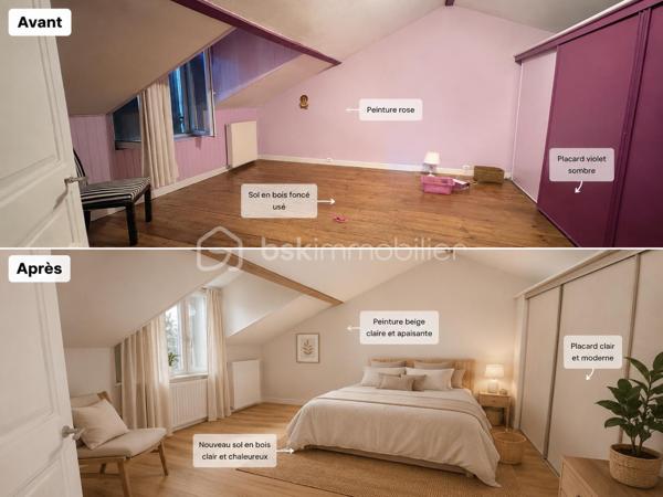 À vendre, maison mitoyenne d’environ 70 m², située sur un terrain clos et arboré de 706 m², offrant un beau potentiel.

Elle se compose, au rez-de-chaussée, d’une entrée, d’une cuisine indépendante avec accès direct au jardin et à la cave, d’un salon, d’une salle d’eau et d’un WC indépendant.

À l’étage, une mezzanine dessert une chambre.

À l’extérieur, vous profiterez d’une terrasse, d’un carport, d’un atelier ainsi que d’une annexe offrant de nombreuses possibilités d’aménagement (travaux à prévoir).

Les + du bien :

* Terrain clos et arboré de 706 m²
* Chauffage au sol
* Terrasse
* Cave
* Carport
* Atelier et annexe
* Beau potentiel d’aménagement

⚠️Quelques travaux de rafraîchissement, sont à prévoir.

⚠️La porte de la cuisine donnant accès au jardin ainsi qu’une fenêtre du salon sont équipées de simple vitrage

Diagnostics en cours.

Pour plus d’informations ou pour organiser une visite, n’hésitez pas à me contacter.