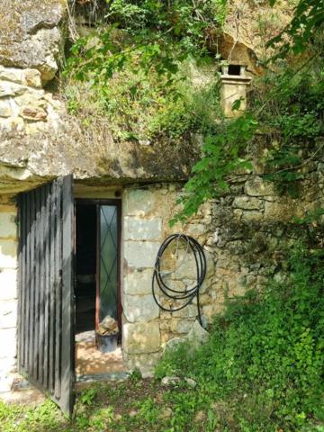 MAISON TROGLODYTIQUE  AVEC CAVES ET TERRAINS