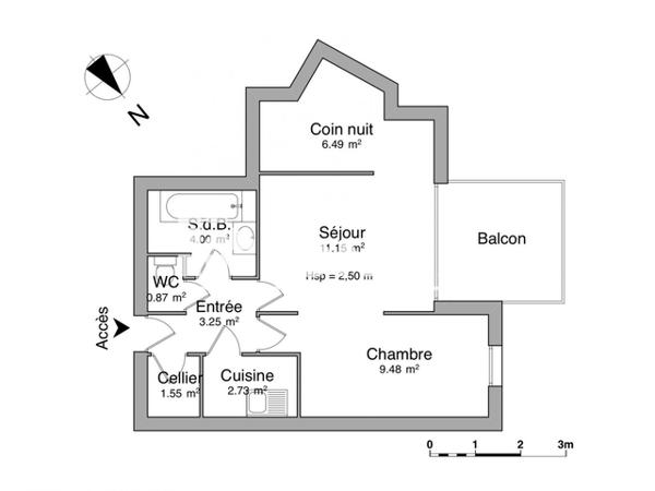 Location Appartement meublé 2 pièces 39.47 m² - 37 AVENUE DU LAZARET La Rochelle 17000