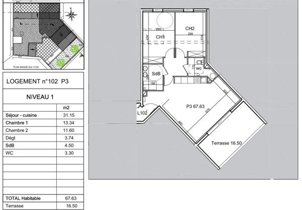 Appartement 3 pièces de 75 m² à Nîmes (30000)