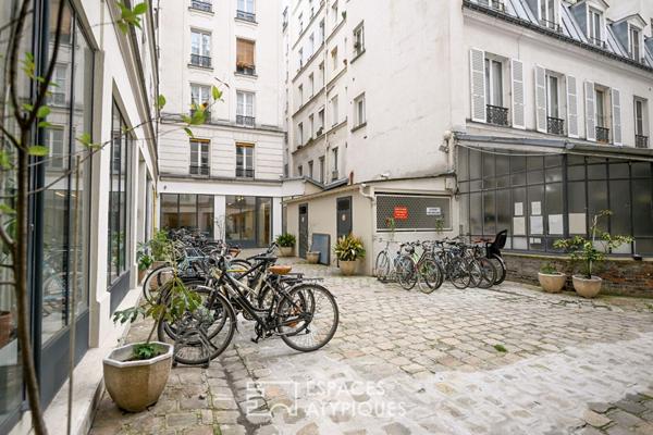 Chambre de service aménagée en studio avec vue sur Tour Eiffel
